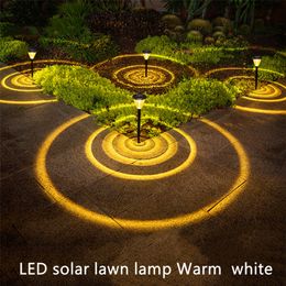 Solar lights outdoor waterproof garden landscape lawm lamp lights garden lighting camping lawn lights warm white Colour changing Round soul ring unique spot light