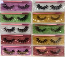 Eyelashes Whole false mink Lashes Natural False Eyelashes Long Set faux cils Bulk Makeup whole lashes with mascara wand4898021