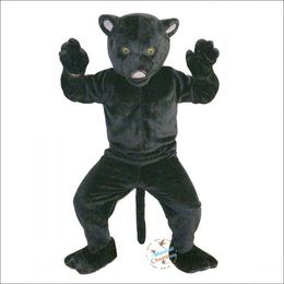 2024 High quality Black Leopard Panther Cartoon Mascot Costumes Halloween Fancy Party Dress Cartoon Character Carnival Xmas Easter Advertising Birthday Party