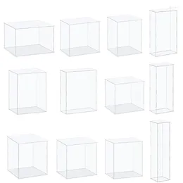 Decorative Plates Acrylic Display Case Box Plastic Storage Cube Assemble Transparent Dustproof Protection Showcase Collectibles Figures Toys