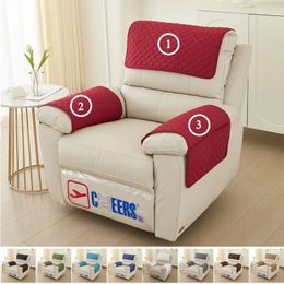 Chair Covers Quilted Recliner Chair Slipcover Mat Anti Slip Dogs Pet Kids Sofa Armrest Towel Cover Armchair Furniture Protector Couch Cushion 231110