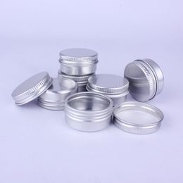 Storage Boxes 10ml Screw Cap Round Small Sample jar 10g Cosmetic Beauty Make up Empty Aluminium can Jars metal lip balm containers