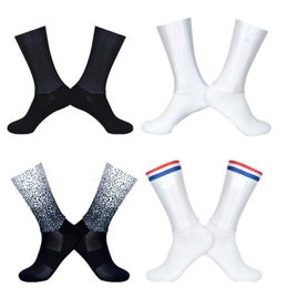 Sports Socks Summer Aero Breathable Cycling Men Anti Slip Seamless Bike Wearproof Road Calcetines Ciclismo 230411