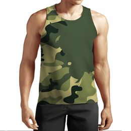 New 3D Printing Camouflage Tank Top Fashion Men Women Tracksuits Crewneck Vest Plus Size S-6XL Harajuku 009