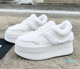 Women Block Sneakers Advanced Upper plush shoes fashion walking shopping Platform Shoes Breathable