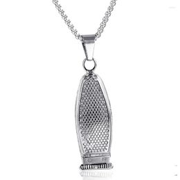 Pendant Necklaces Fashion Classic All Black Mesh Barber Shaver Shape Necklace Men's Jewellery Party Accessories