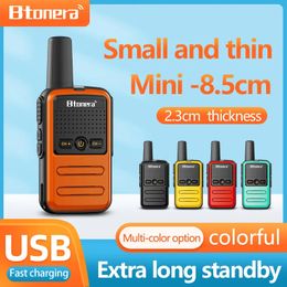 Other Sporting Goods Btoera 2 Pcs Mini Walkie Talkie PMR 4 Portable Twoway Radio Ht PTT Walkietalkies 5W 16CH UHF 400470MHz for 231110