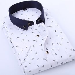 Men's Casual Shirts Men's Spring Summer Print Short Sleeve Shirt Print For Young And Middle-aged Mens Smart Casual Shirt Blue Purple Howdfeo 230410