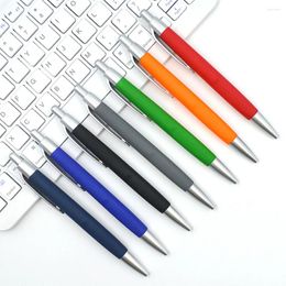 Simple Solid Color Press Ballpoint Pen Matte Writing Tools School Student Stationery Office Supplies Business Party Souvenirs