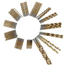 Freeshipping 99Pcs/lot HSS Twist Drill Bit Set 15-10mm With Titanium Coated Surface 15-10mm Metal Drilling For Wood Power Tools Lmrgf