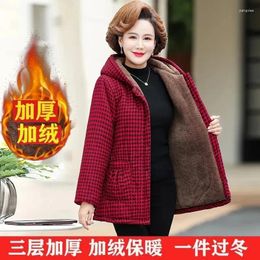 Women's Trench Coats 2023 Grandma Wears Cotton-Padded Coat Medium Long Style 6070-Year-Old 80-Year-Old People's Winter Cotton-Women Jackets