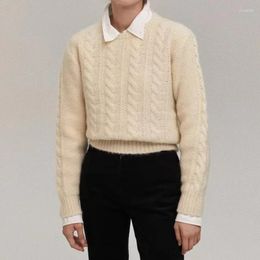 Women's Sweaters Autumn And Winter Knitted Pullover Milky White Long-sleeved Cardigan For Women