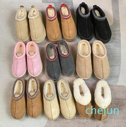 Slippers Fur Slides Classic Ultra Mini Platform Boot Mustard Seed Slip-On Suede Wool Blend Comfort Winter Designer Booties Shoes