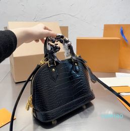 bags totes handbag designer bag women classic imitation brand stitching letter flower one shoulder shell bag