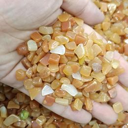 Decorative Figurines 7-8mm 100g Natural Red Aventurine Crystal Gravel Stone Garden Decoration Healing Reiki Crystals Quartz