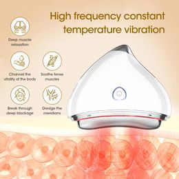 Face Care Devices 4 Modes Electric Gua Sha Massager Heated Vibration Scraping Tools Anti Wrinkles Double Chin Skin Lifting Device 231110