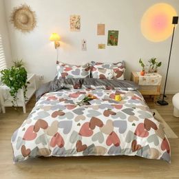 Bedding sets Cartoon Bedding Set Modern Quilt Cover Pillowcase Warm Soft Bed Sets Twin Full Queen King Duvet Cover Sets Lovers Bedclothes 231110