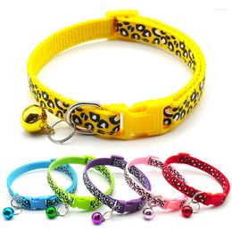 Dog Collars Sale Small Cat Leopard Safety Adjustable Kitten Neckband Bell Puppy Necklaces Teddy Collar Pet Supply