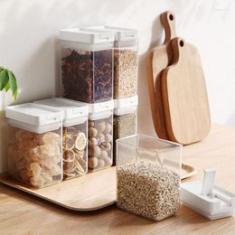 Storage Bottles Food Sealed Plastic Box Container Room Organizer Kitchen Supplies Simple Moisture-Proof Grain Tank Dry Goods Can