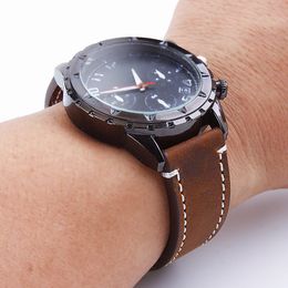 Watch Accessories Explosive leather strap Crazy Horse Retro Full leather strap switch ear MOTO GearS3