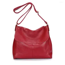 Evening Bags Retro Leather Bag For Women European And American Style Shoulder Handbag Female Crossbody Messenger In 2023