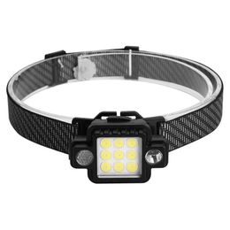 Head lamps Xiwangfire COB Magnetic Headlamp USB TYPE-C Rechargeable Flashlight Fishing Light 3 Light Source Multi-function Outdoor Lamp P230411