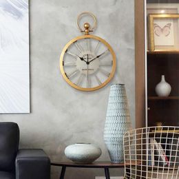 Wall Clocks Nordic Silent Clock Modern Living Room Metal Luxury Kitchen Stylish Gold Reloj De Pared Minimalist Decor WK50WC