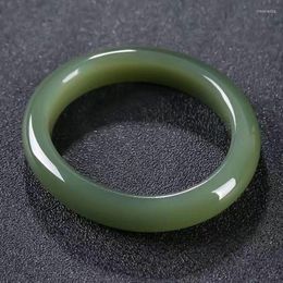 Bangle Clearwater Green Jades Women Fine Jewellery Genuine Chinese Hetian Nephrite Bracelet Bangles For Girlfriend Mom Gifts