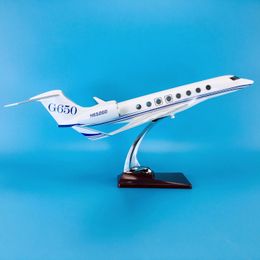 Aircraft Modle Baza ABS Material 1 70 45cm Aeroplane Aircrafts Gulf Stream G650 House Colour Original Plane Model 231110