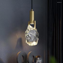 Pendant Lamps Simple Light Luxury Crystal Bedroom Bedside Lamp Personalised Bar Kitchen Living Dinning Room Decor