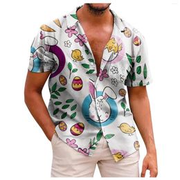 Men's Dress Shirts Fashion 2023 Summer Short-sleeved For Men Designer Easter Anime Shirt Casual Beach Hawaiian Blouses Ropa Hombre
