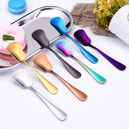 Utensils Ice Cream Spoons Stainless Steel Plated Dessert Scoop Coffee Stirring Spoon