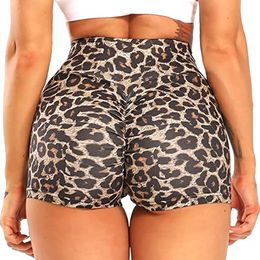Yoga Outfit Womens Shorts High Waist Gym Women Sport Leopard Print Workout Vital Fitness Scrunch Butt Leggings 230411
