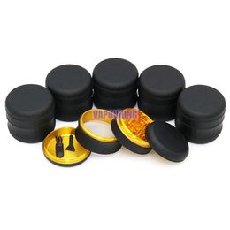 Colorful Black Aluminium Alloy Smoking 63MM Herb Tobacco Grind Spice Miller Grinder Crusher Grinding Chopped Hand Muller Handpipes Cigarette Holder