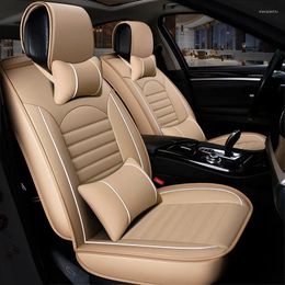 Car Seat Covers HeXinYan Leather Universal For MG All Models MG7 MG3 ZS MG5 MG6 Automobiles Styling Accessories Auto Cushion