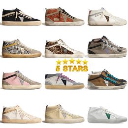 Designer Shoes With Italian Brand Women's Casual Shoes Speaker Star Sabot Diamond Pink Do-Old Snake Skin Heel Suede Sneakers