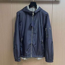 in the Early Autumn of 2023 p Family's New Men's Double-sided Simple Jacket Pra Luxury Goods High Business