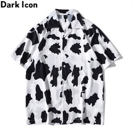 Men's Casual Shirts Dark Icon Printed Light Weight Hawaiian Shirt Men Summer Beach Holiday Men's Shirts Street Shirts Man Male Top 230410