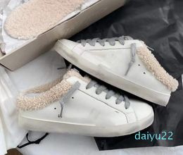 Winter New Style Couple Lamb Hair Little Dirty Shoes Semi trailer Casual