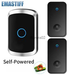 Doorbells Self Powered Waterproof Wireless Doorbell Smart Home Without Battery Doorbell With Ringtone 150M Remote Receiver Bell YQ231111