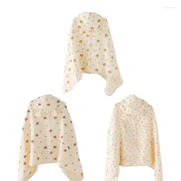 Blankets Cotton Swaddles Wrap Cartoon Design Baby Bathrobe Lovely Hooded Cloark Cape
