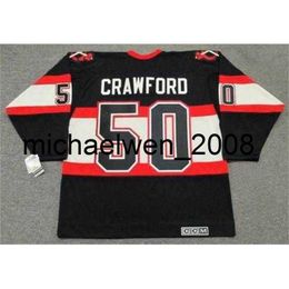 Weng COREY CRAWFORD 1930s Vintage Turn Back Hockey Jersey All Stitched Top-quality Any Name Any Number Any Size Goalie-Cut