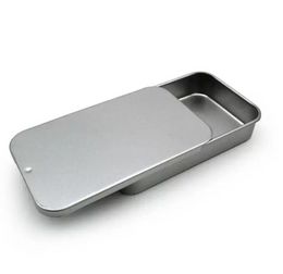 Fast White Sliding Tin Box Mint Packing Box Food Container Boxes Small Metal Case Size 80x50x15mm FY5343 U0411