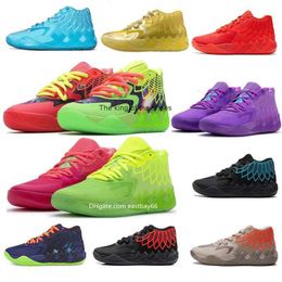 MB01BIG EUR 48 Lamelo Arrival Ball MB 01 Basketball Shoes Rick Red Green And Morty Galaxy Purple Blue Grey Black Queen Buzz City Melo Galaxy Yellow Sneakers Trainers