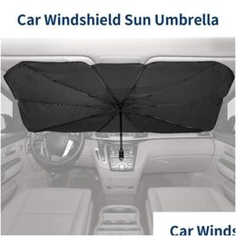 Umbrellas Foldable Car Sun Umbrella Block Heat Uv Shade For Windshield Protection Easy Use Drop Delivery Home Garden Housekee Organi Dhbdl