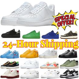 Designer Runing shoes af one Platform sneakers 1 low 07 Shadow White black Flax Just Orange Utility Red Wheat classic AF 1 Mens trainers sports