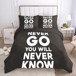 Bedding Sets 3D Set Quilt Covers Comforter Cases Bed Linen Duvet Cover Double Full Twin Single Size Letter Design Home Textile