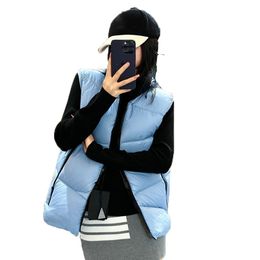 Autumn Women's Winter Down Jacket Vest New Loose Hooded Waistcoat Women Fashion Warm Vests Designer mångsidig fabriksdirektförsäljning