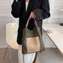 Shoulder Bags 2023 New Capacity Women's Canvas Bucket Bag Fasion Autumn Single Underarm Bag and andbagscatlin_fashion_bags