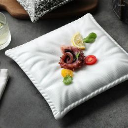 Plates Modern Ceramic Dinner Creative Pillow Decor Western Restaurant Steak Dish Wedding Center Dessert Kitchen Cutlery